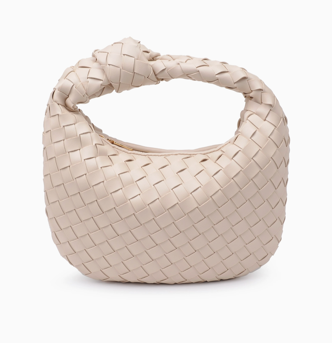 Tracy Woven Clutch Oatmilk