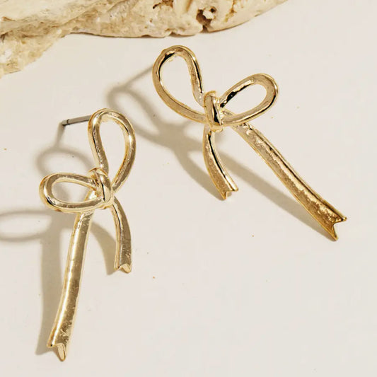 Ribbon Bow Stud Earrings