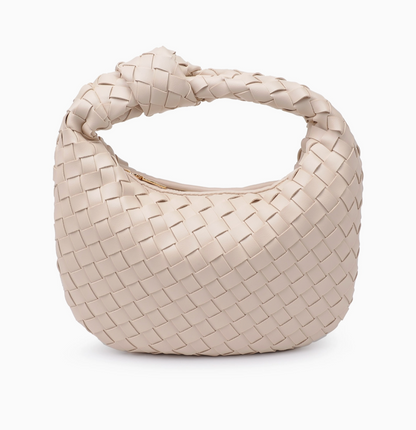 Tracy Woven Clutch Oatmilk